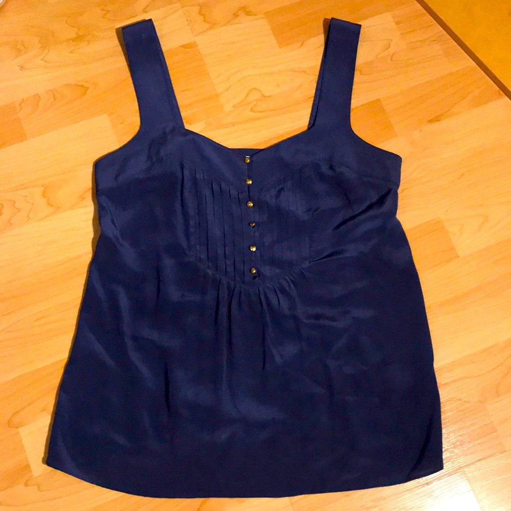 EUC banana republic silk blouse purple size 8